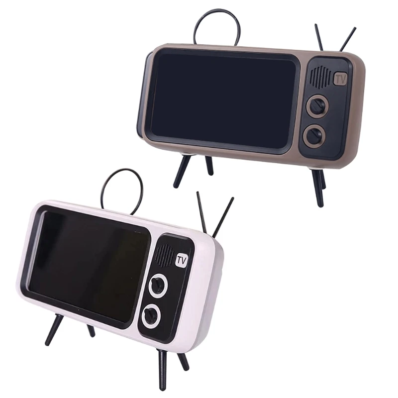 

Retro TV Bluetooth Speaker Mobile Phone Holder 3 in 1 Portable Wireless Speaker
