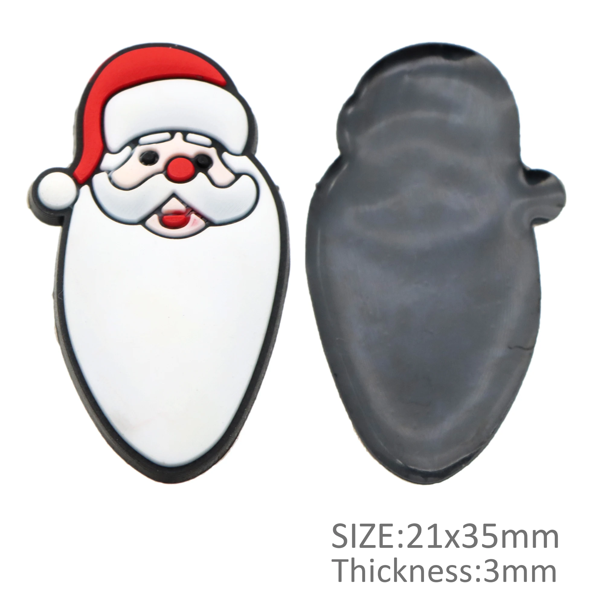 10 шт./лот Рождественская тема Санта ПВХ силиконовые поделки плоские застежки DIY