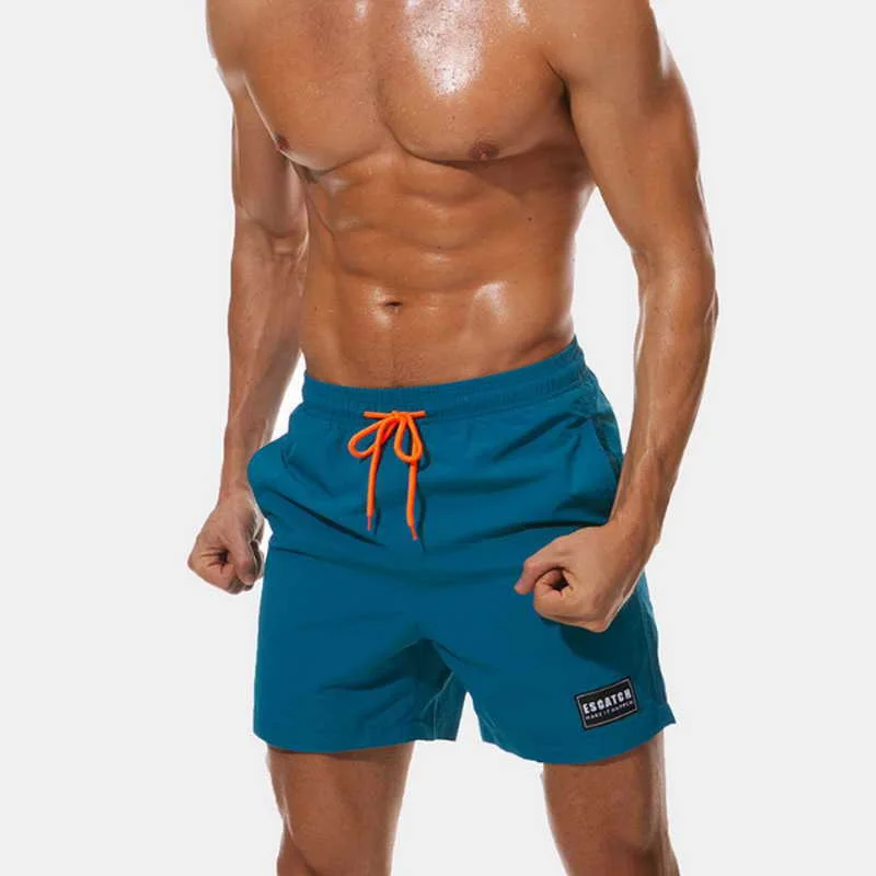 Best Selling Multiple Color Men Lake Blue Swim Surf Blank Board Shorts Casual Breathable Pockets Swimwear Without Logo | Спорт и