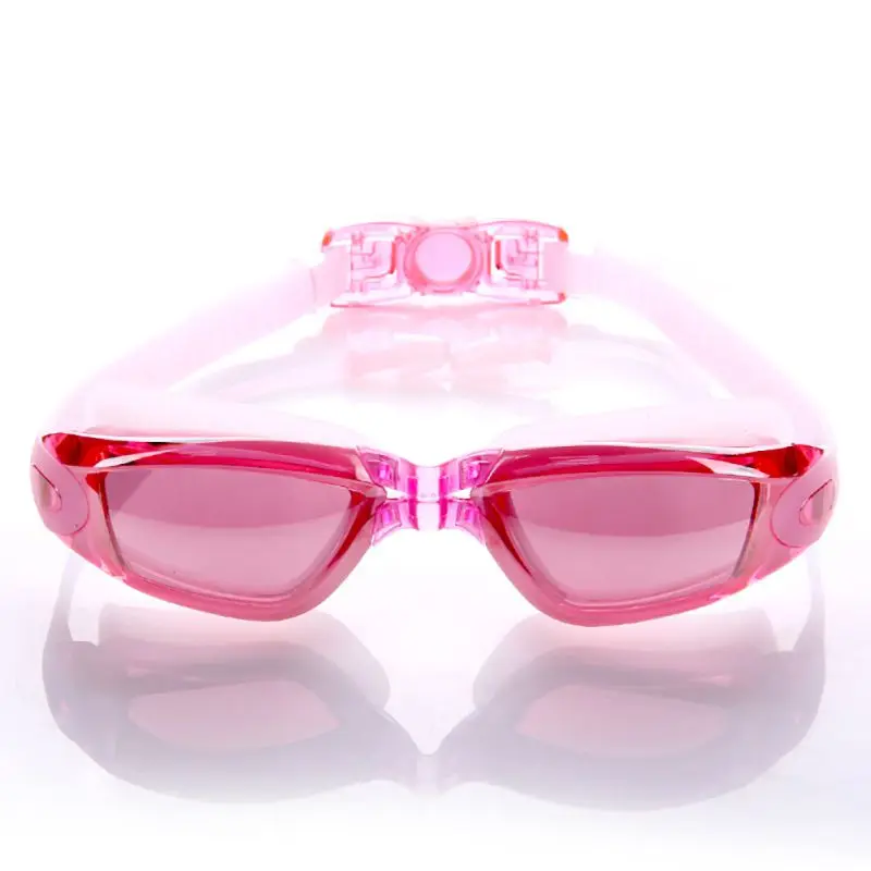 Pink Практичные мужские и женские плавательные очки Многофункциональные Анти туман/УФ силиконовые водонепроницаемые очки для плавания Водные виды спорта - Цвет: Pink