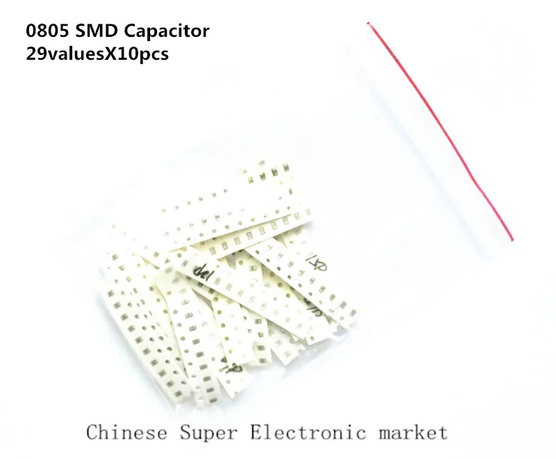 0805 SMD конденсатор 29valuesx10шт = 290 шт чип пакет с электронными компонентами набор