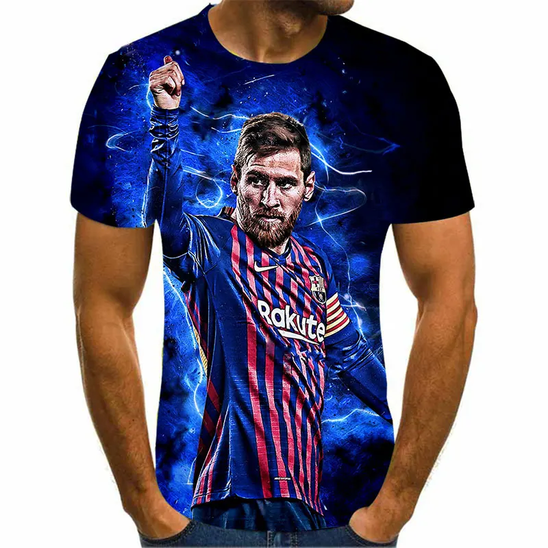 

2021 Lionel Messi fan t-shirt men and women 3D printed T-shirt casual Harajuku style T-shirt shirt.