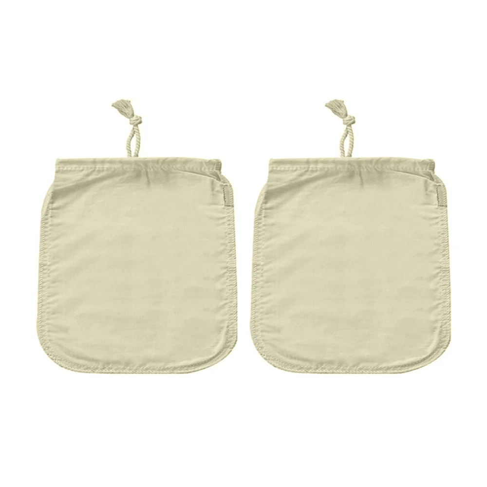 2X органический хлопок мешочек орехового молока многоразовый пищевой винный