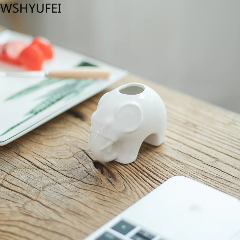 Керамическая Мини ваза со слоном гидропонное растение декор для гостиной дома