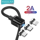 Магнитный зарядный кабель KUULAA USB, Micro USB, Type-C, для iPhone 12, 11 Pro Max, Samsung, Xiaomi