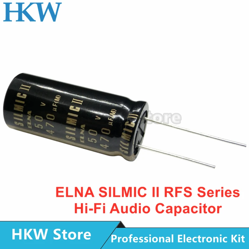 ELNA SILMIC II RFS Series HiFi Audio Capacitor 6.3V 10V 16V 25V 50V 63V 100V 10uF 22uF 47uF 100uF 220uF 470uF 1000uF Original |