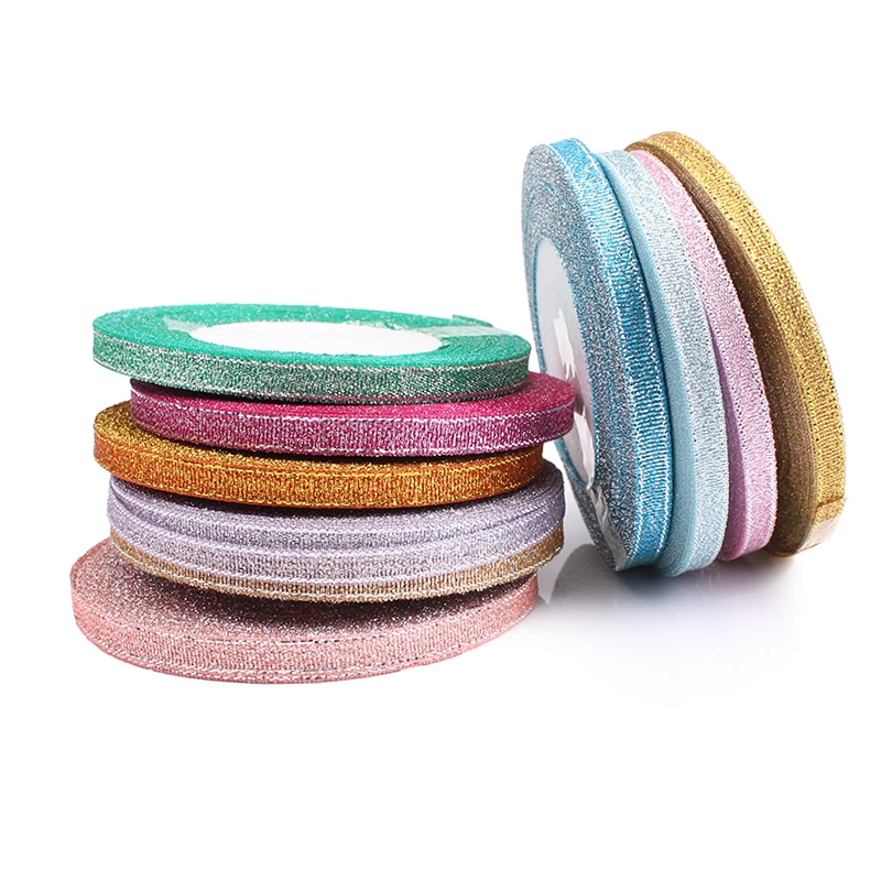 Блестящая лента 25 ярдов 6 мм украшение для рождественской вечеринки свадьбы