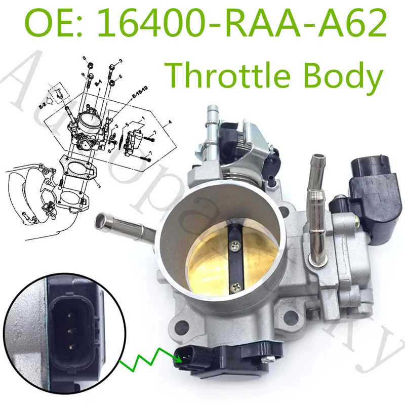 Корпус дроссельной заслонки хорошего качества для Honda Accord Element 2.4L 03 06 OE 16400 RAA A62 PZD