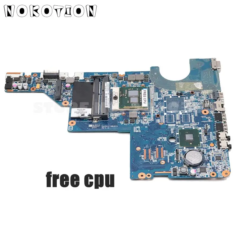 Материнская плата NOKOTION 595184-001 для ноутбука hp CQ62 CQ42 G42 DA0AX1MB6F1 HM55 DDR3 Бесплатный процессор полностью протестирован