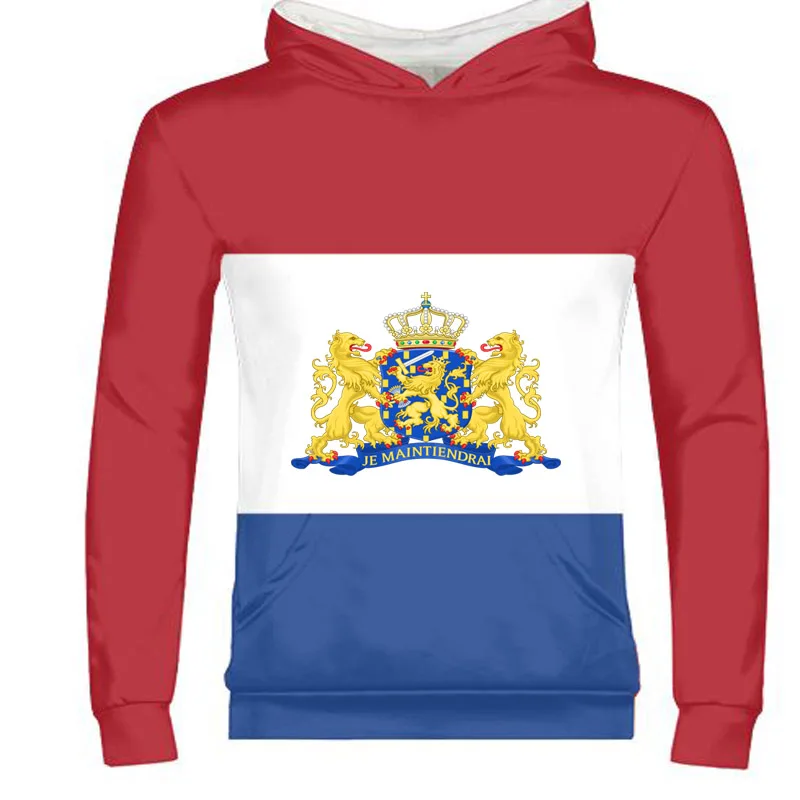 

NETHERLANDS male free custom name photo nld zipper sweatshirt nation flag nl kingdom holland dutch print text country clothing