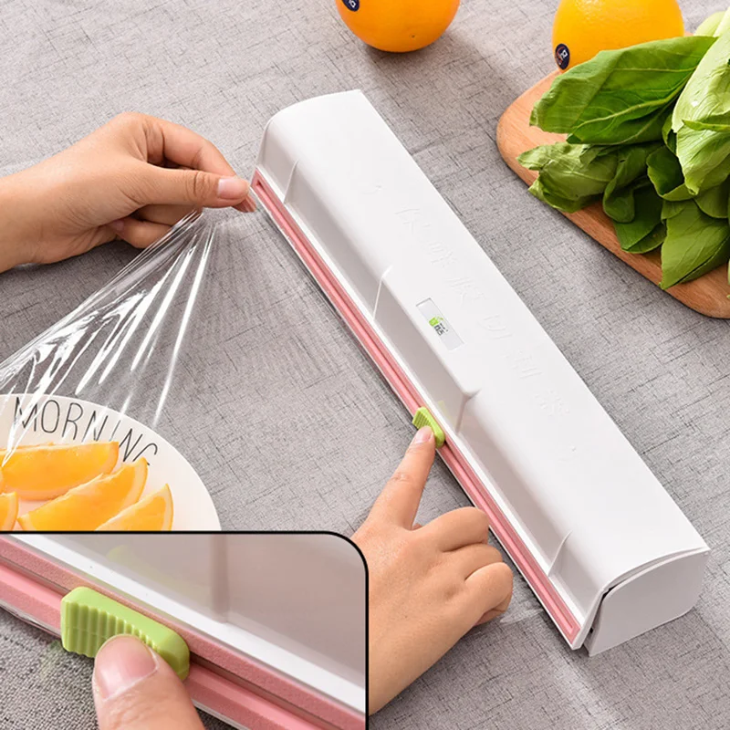 Cling Film Cutter Kitchen Storage Foil Dispenser | Дом и сад