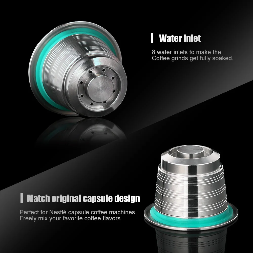 Nespresso многоразовая капсула многоразовый фильтр для кофе капельница Сталь Nespresso Cafeteira Capsulas De Cafe Recargables Reutilizables