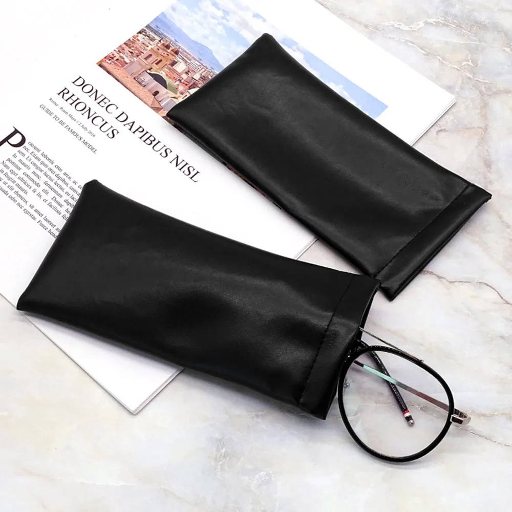 

Fashion PU Leather Glasses Bag Shrapnel Opening Automatic Closing Sunglasses Bag Glasses Protective Cover Portable Storege Case