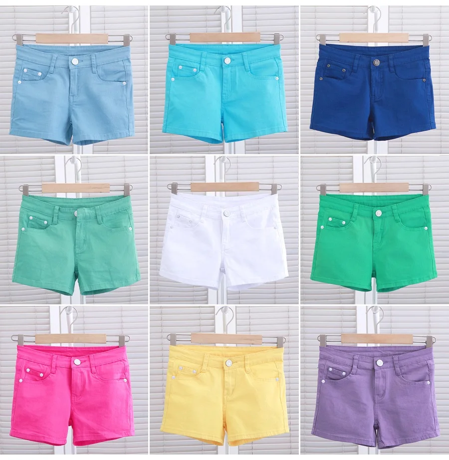 Женские джинсовые шорты IEMUH хлопковые карамельных цветов короткие джинсы для