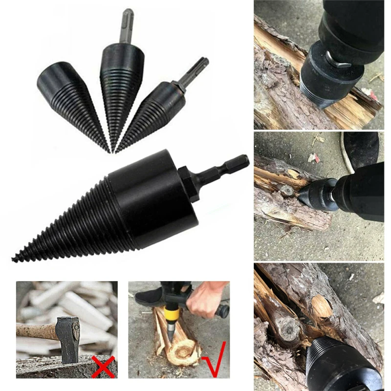 

Винт для разделения Многофункциональный углеродистая Сталь прочный буровые коронки с высокой Скорость шестигранным хвостовиком дрова све...