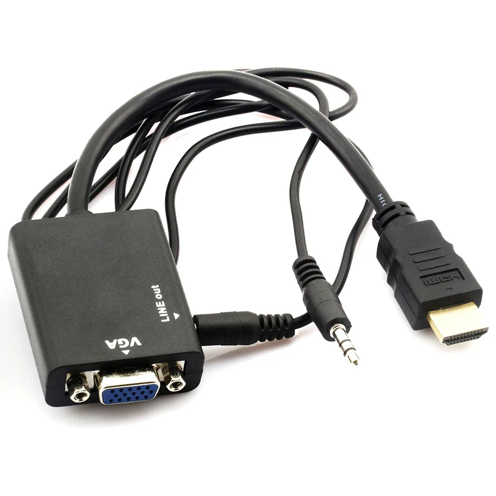 Кабель-преобразователь HDMI/VGA 1080P HD2VGA цифро-аналоговый для Xbox 360 PS3 PS4 ноутбука