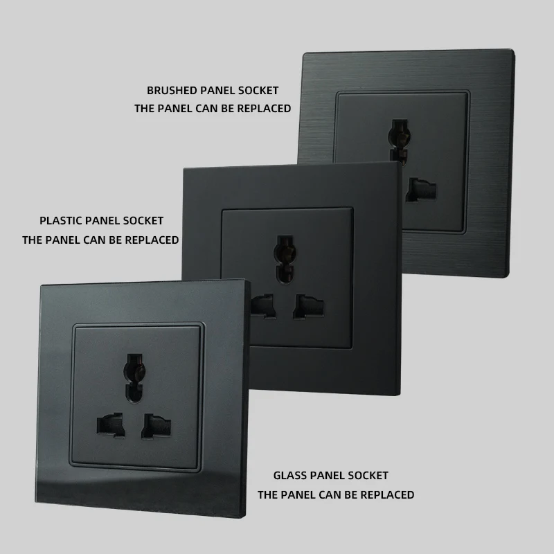 Электрическая розетка с USB разъемом и стеклянной панелью несколько рамок розетки