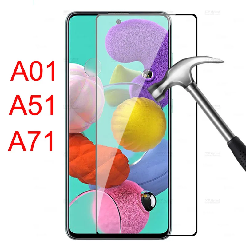 9d полное Защитное стекло для samsung A51 A71 A01 Защитная пленка экрана на Galaxy A 51 71 01 чехол