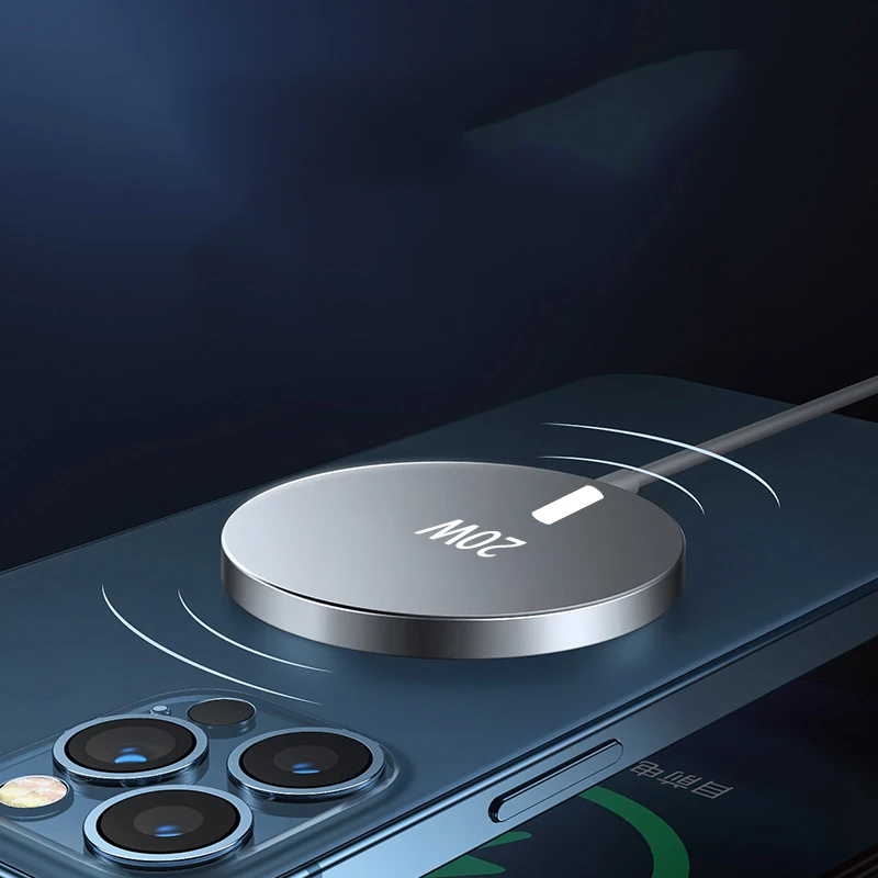 

Magnetic Wireless Charger For iPhone 12 Pro Max Qi 20W PD Fast Wireless Charging Charger Induction Pad Magsafing Charger