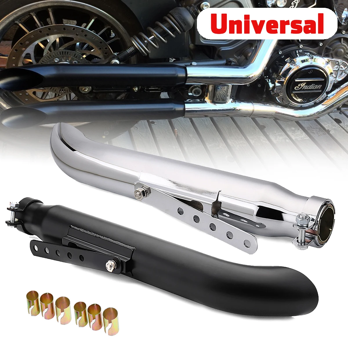 Универсальный выхлопной глушитель для мотоцикла наконечник трубы в стиле ретро