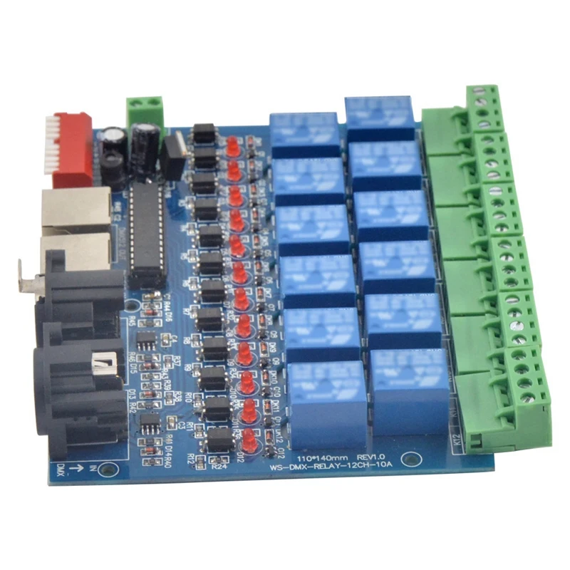 12 канальный релейный переключатель Dmx512 светодиодный декодер для