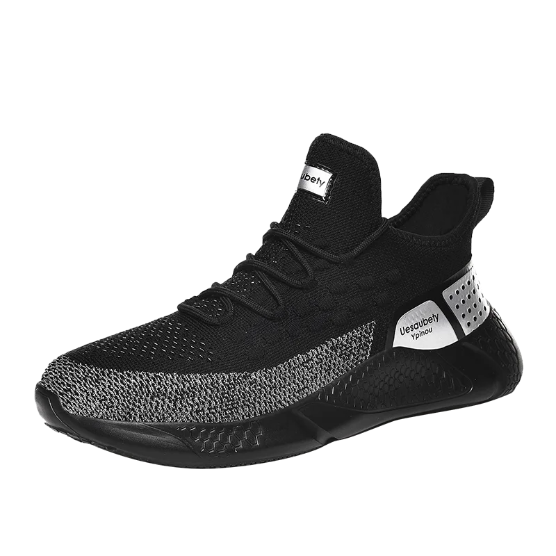 Мужские кроссовки с сеткой Повседневная обувь летние белые на шнуровке Уличная