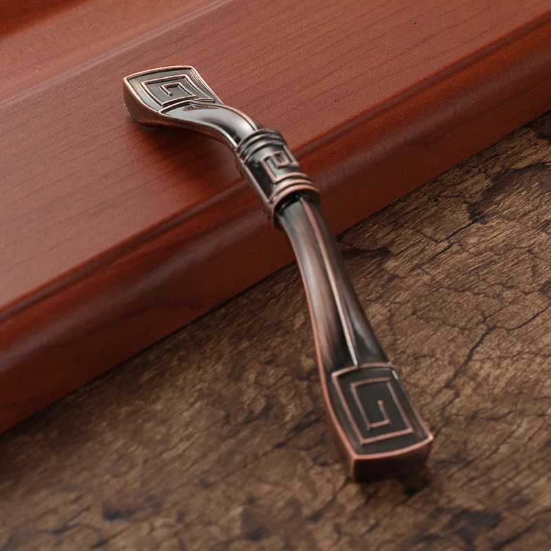 WV Классическая дверная ручка красная бронзовая дверь для кухонного шкафа