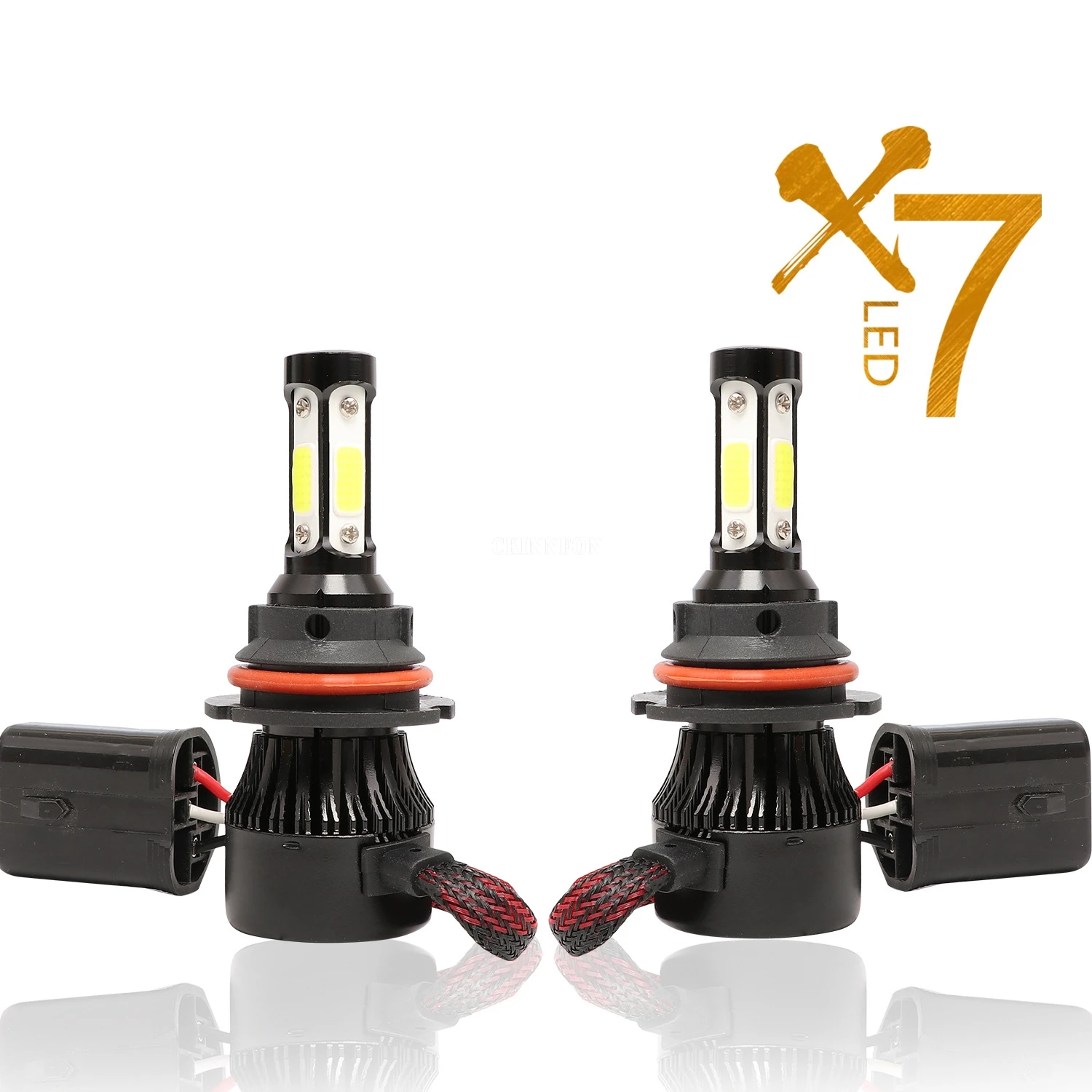 

100Pcs/Lot 50Pair AUTO led 50W H7 H11 9005 9006 H4 car 12v headlight H4 9004 9007 H13 9012 LED LIGHT 6500K