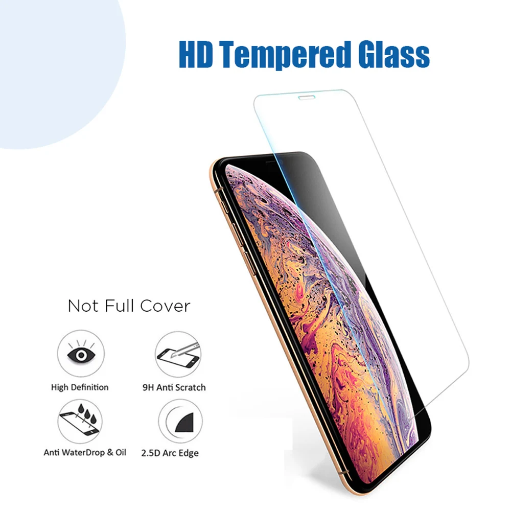 

Phone Glass Accessories 9H Hard Protective Glass for iPhone 12 Pro Max 12 Mini Smooth Screen Protector for iPhone 11 Pro XR X XS