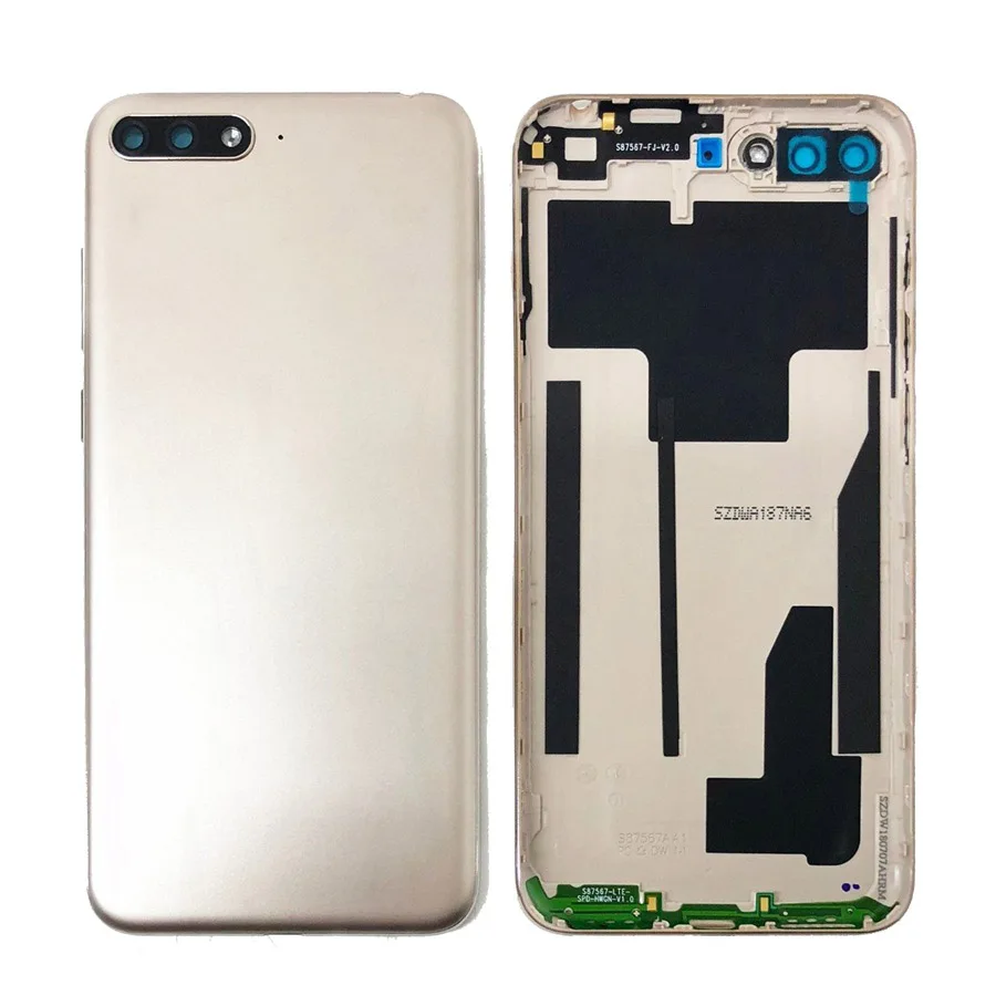 Для huawei Y6 Задняя крышка батареи задняя дверь корпус чехол для huawei Y6 Prime крышка батареи с кнопкой громкости питания