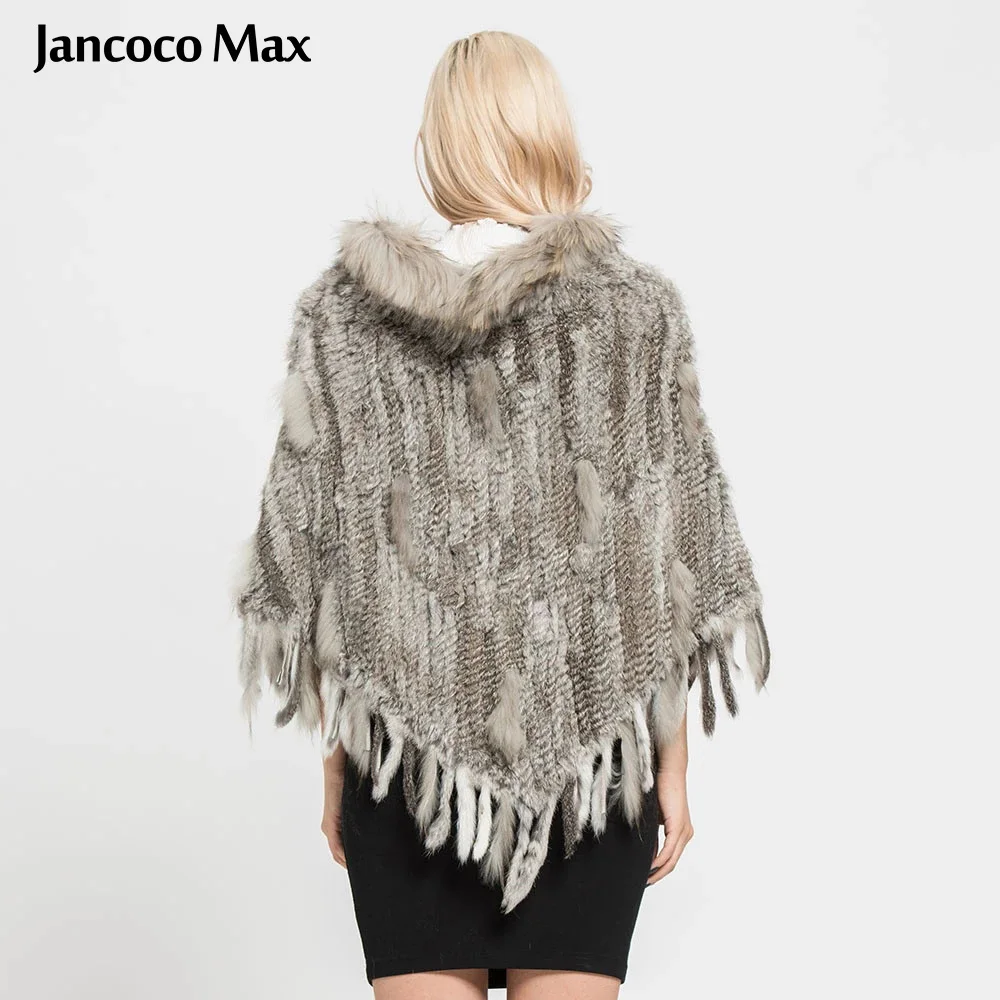 Jancoco Max новая зимняя мода натуральный мех кролика и Бесплатная доставка Одежда