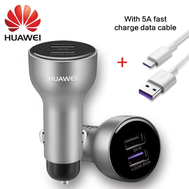 Автомобильное зарядное устройство HUAWEI Super Charge 5A Кабель адаптер типа C