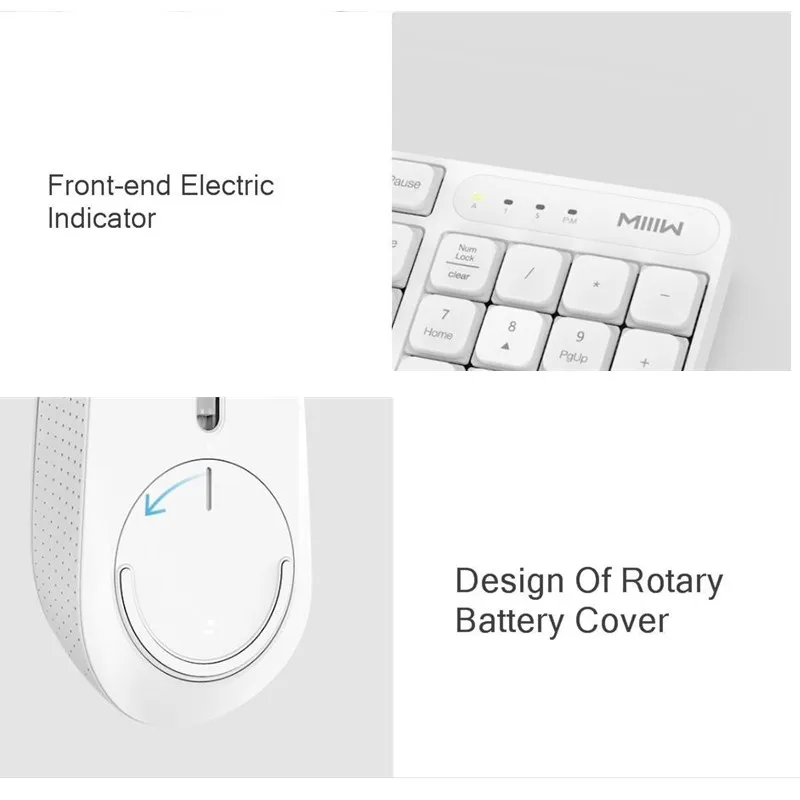 Оригинальный MIIIW RF 2 4 ГГц Беспроводные клавиатуры и мыши комплект 104 ключи для Xiaomi