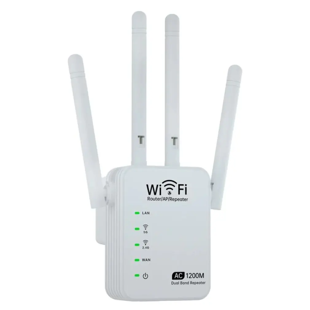 

AC 1200m Dual-band Wireless Signal Amplifier Extender Repeater Router Five Signal Lights With Reset Button Wifi Extender Router