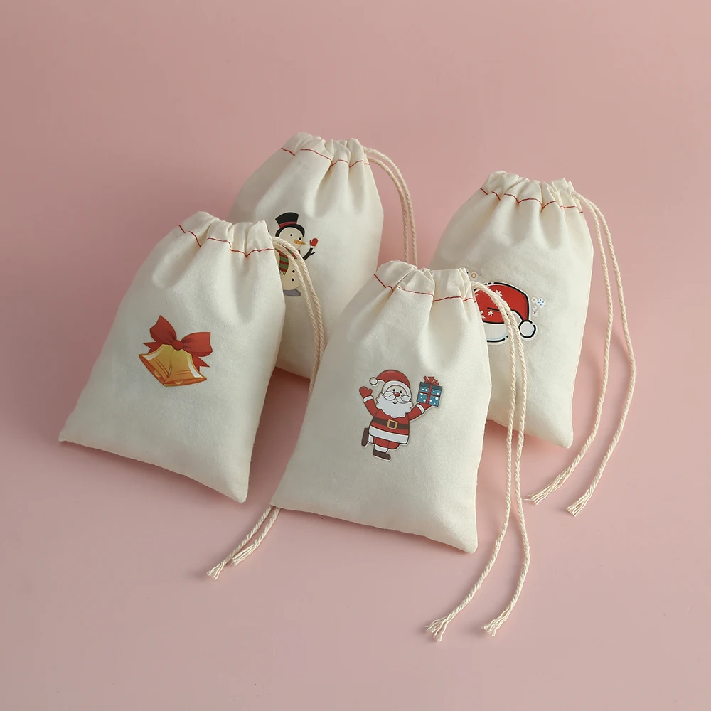 

Хлопковая Рождественская сумка для ювелирных изделий, сумка для свадьбы, рождественской вечеринки, Подарочная сумка для конфет, демонстрац...