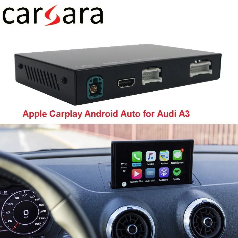 Автомобильный модуль A U D I A3 CarPlay беспроводной Wi Fi Bluetooth черная коробка