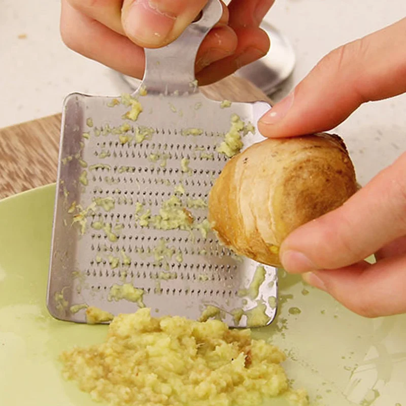 Нержавеющая сталь чеснокодавилка металл терка для чеснока Дробилка имбиря