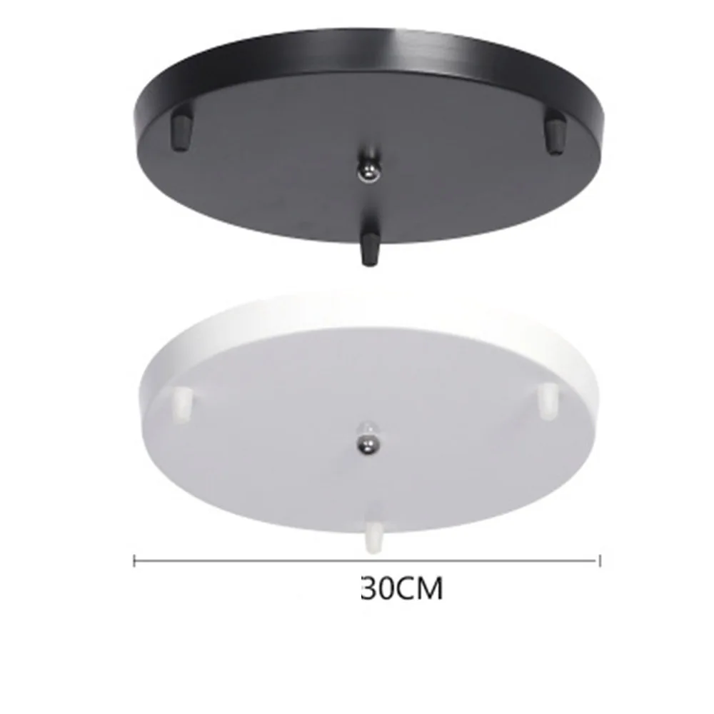 

DIY Lighting Accessories Ceiling Plate Black/White Iron for Pendant Lamp Bases 3 holes 25-60cm Straight/Round Base Fittings