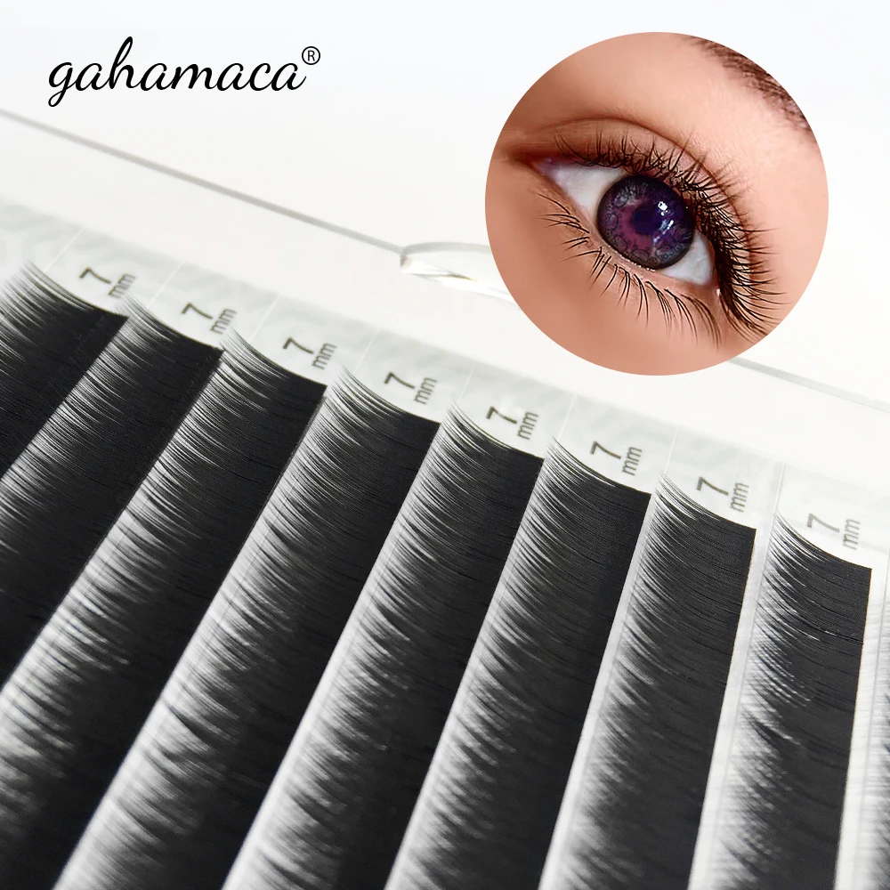 GAHAMACA Bottom Eyelash Extensions Lower Under Lashes 5mm 6mm 7mm Short Eyelash Eyebrow Extensions Makeup Tool