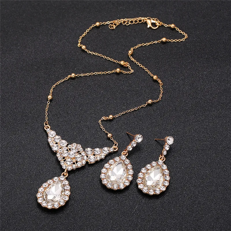 

1PC/ Set 2 Styles Elegant Fashion Gift Party Women's Jewelry Necklace Earring