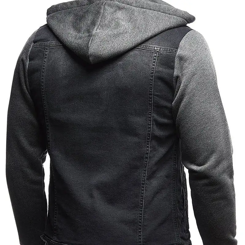 Новые джинсы мужские куртки с капюшоном осенние джинсовые пальто для мужчин