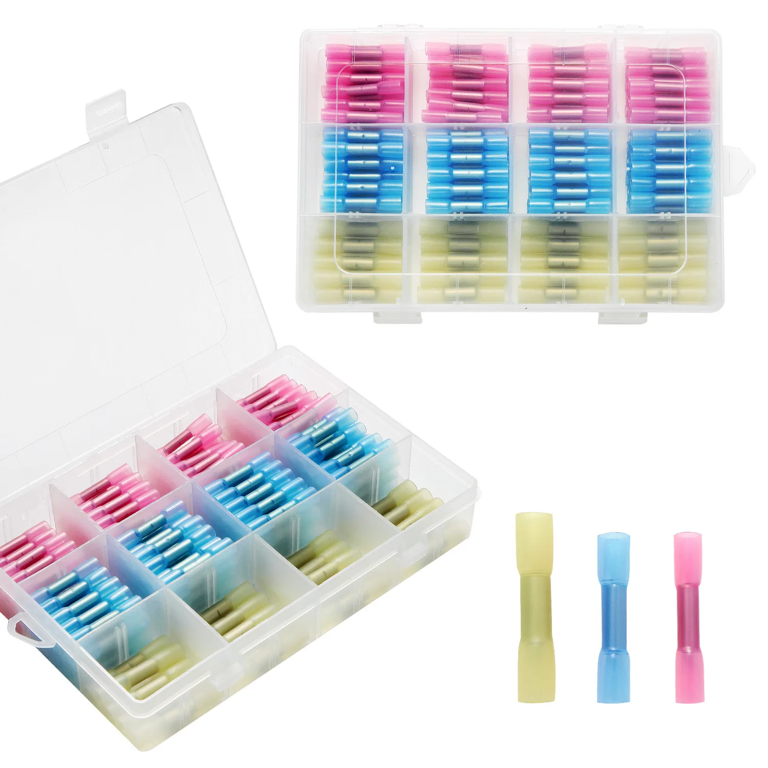 Термоусадочные стыковые обжимные клеммы красные синие желтые 3 размера