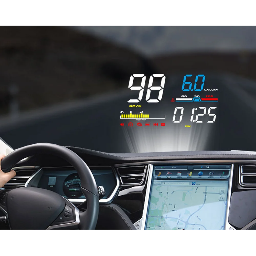 На лобовое стекло автомобиля Дисплей Скорость проектор HUD OBD спереди до 4 х