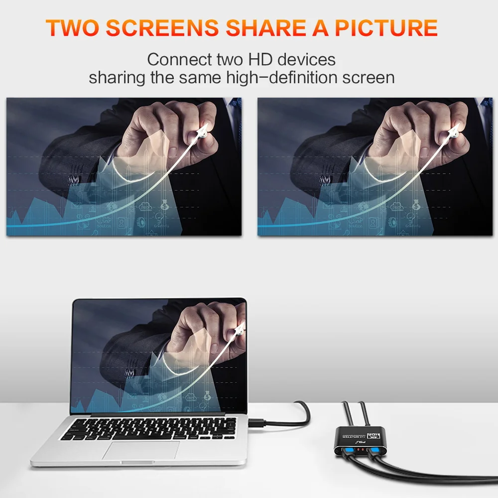 HDCP Full HD 4K HDMI Split ter 1X2 коннектор видео переключатель 1 в 2 Out усилитель двойной