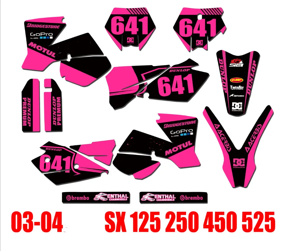 Бесплатные Индивидуальные цифры имена SX 2004 2003 графические фоны для KTM 125 200 250 300 350