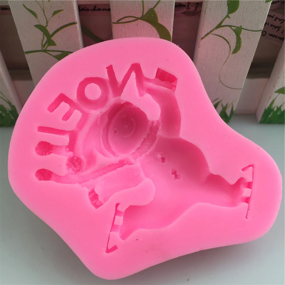 Силиконовая форма медведя помадка шоколадная для печенья кухонный десерт