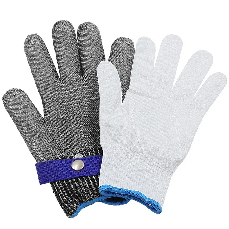 

Anti-cutting Gloves Steel Wire Gloves Grade 5 Metal Wear-resistant Cut-resistant Metal Gloves Slaughtering Processing