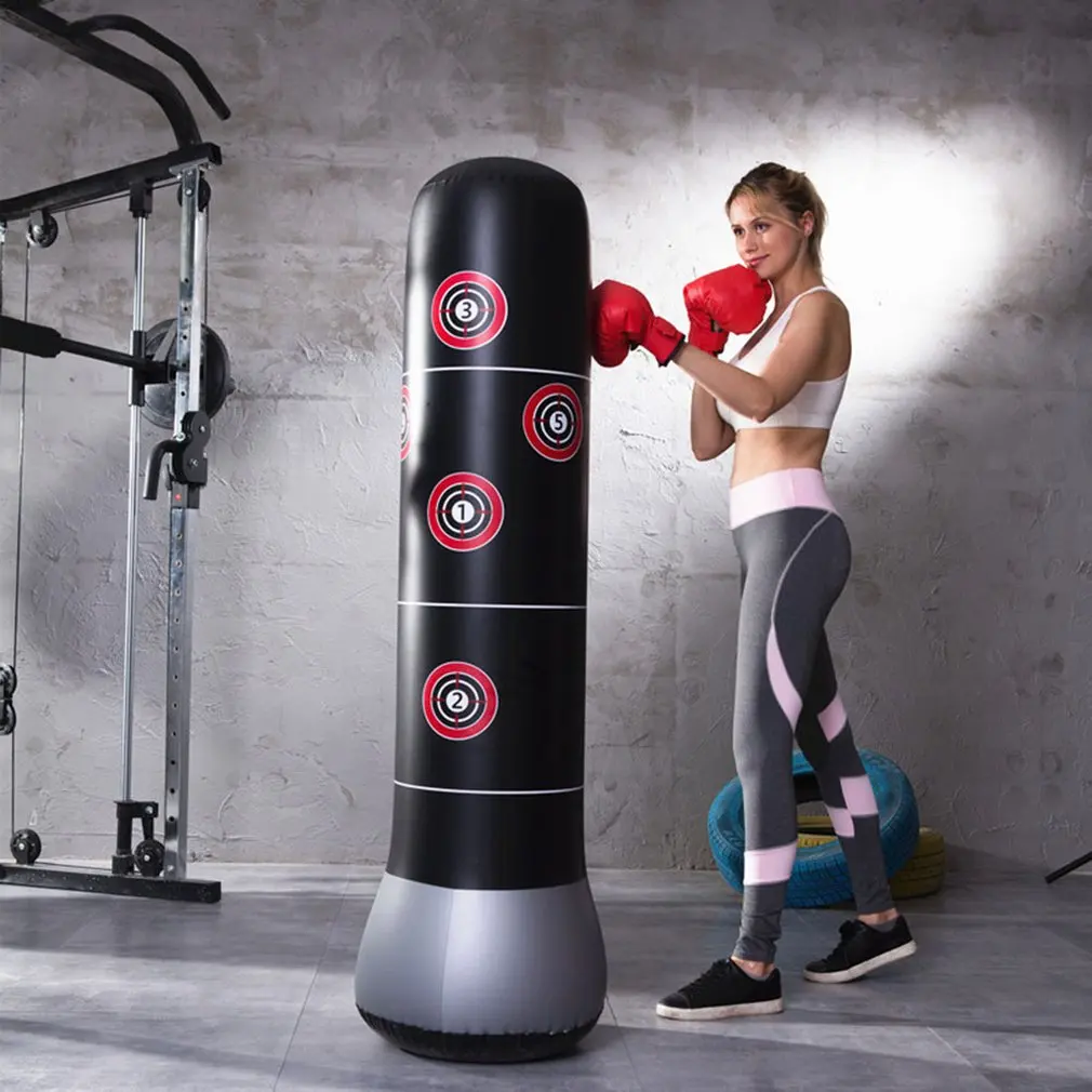

Vertical Children Adult Lifelike Unique Funny Tumbler Toy Inflatable Boxing Toy Kick Fight Practical Tool