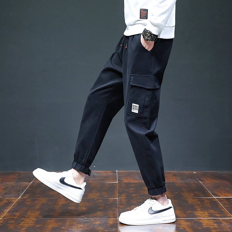 

Cargo Long Pants Summer Cotton Youthful 2021 Summer Men's Casual Sport Pants Loose Comfortable Male Streetwear Fashion Trousers