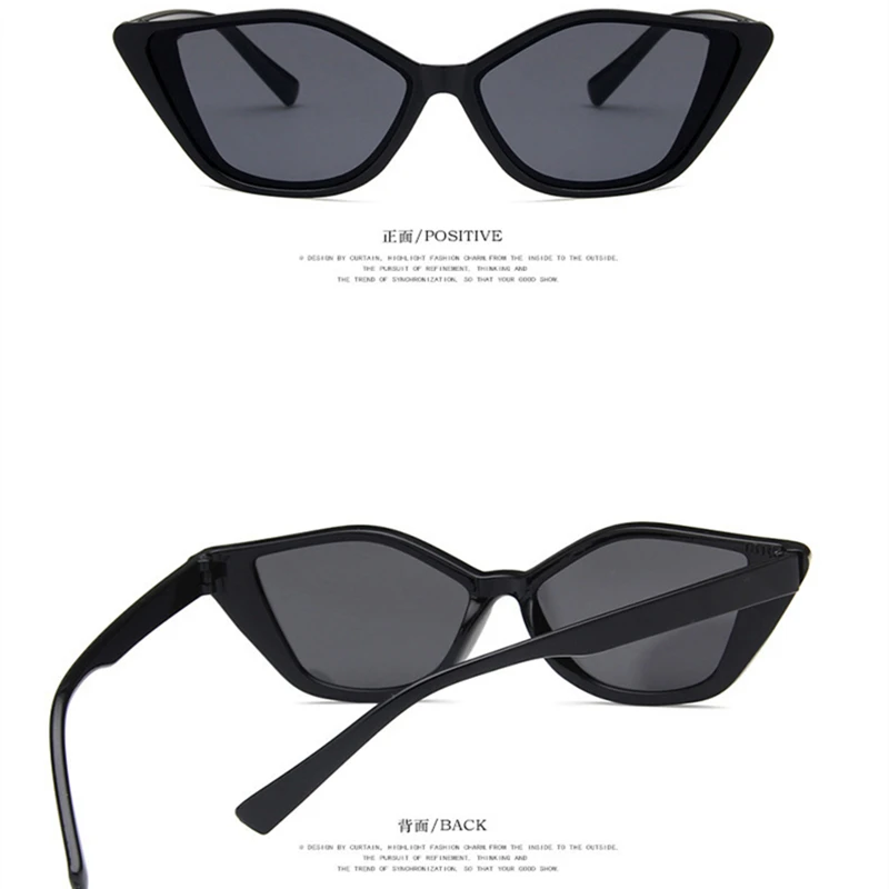 AOXUE тренд Ретро стиль модная черная оправа защита кошачий глаз солнцезащитные